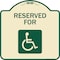 Signmission Designer Series-Graphic Handicapped Reserved Tan & Green Heavy-Gauge Alum, 18" x 18", TG-1818-9973 A-DES-TG-1818-9973 - alternate 1